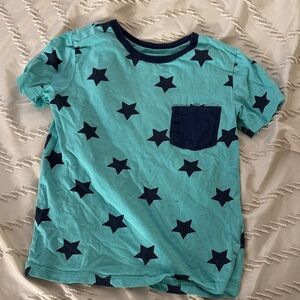 H&M Kids Star Print T-Shirt - Aqua and Navy